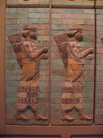 Susa, Achaemenid Palace, Glazed relief of two soldiers (