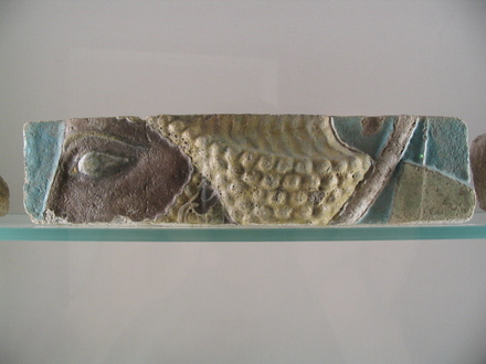Susa, Achaemenid Palace, Glazed relief of an eye of a soldier (