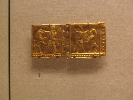 Susa, Gold plaque with royal warrior