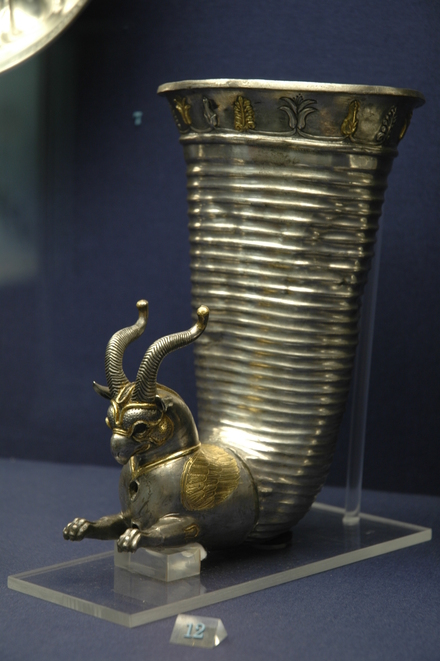 Silve rhyton with a griffin