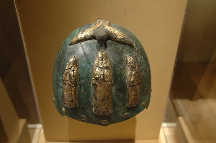 Elamite helmet with divine figures