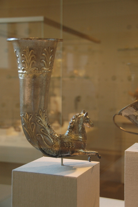 Seleucid or Parthian rhyton in the form of a horse