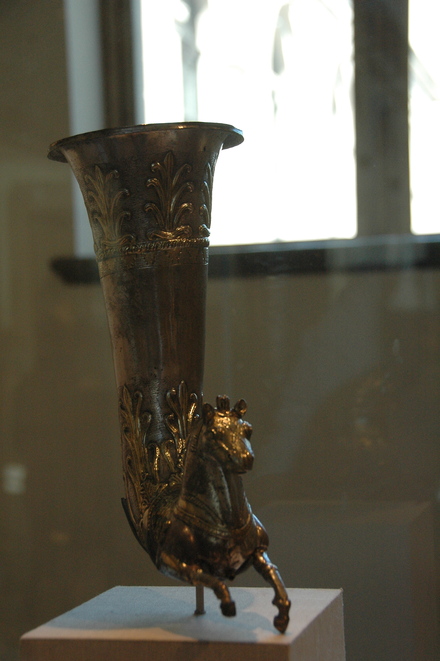 Seleucid or Parthian rhyton in the form of a horse