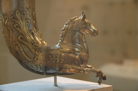 Seleucid or Parthian rhyton in the form of a horse