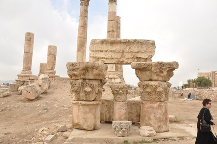 Amman, Citadel, Temple of Hercules, remains of columns and capitals
