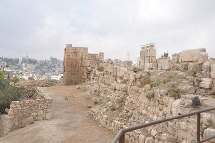 Amman, Citadel, Wall and tower