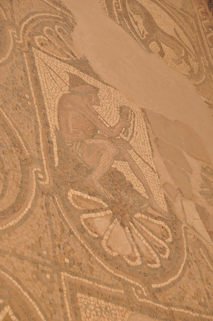 Petra, Byzantine church, Mosaic presenting an angler