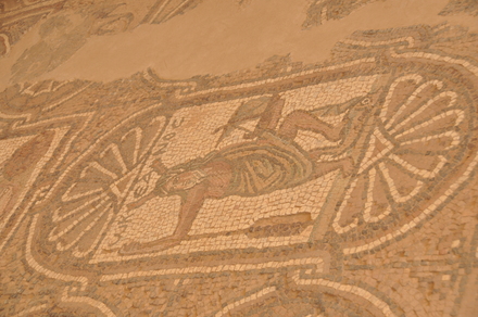 Petra, Byzantine church, Mosaic presenting a fisherman