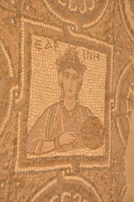 Petra, Byzantine church, Mosaic presenting a lady
