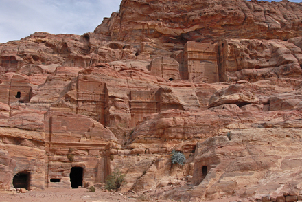 Petra, Wadi Farasa, Tombs on the pilgrimage route to the High Place of Sacrifice