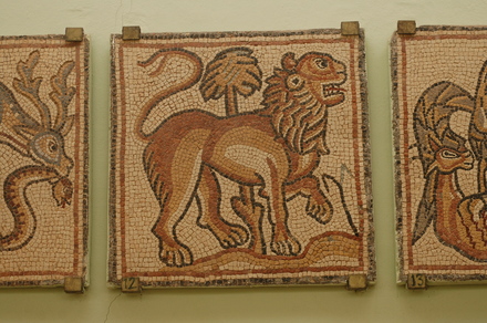 Theodorias, East Church, Mosaic of  a lion