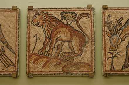 Theodorias, East Church, Mosaic of  a lion