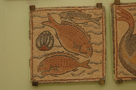 Theodorias, East Church, Mosaic of fish