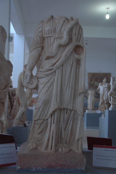 Cyrene, Downtown, Trajanic Baths, Statue of Hygeia