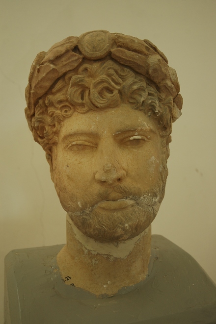 Cyrene, Uptown, Caesareum, Basilica, Portrait of Hadrian