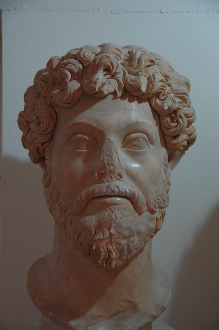 Lepcis Magna, Theater, Portrait of Marcus Aurelius