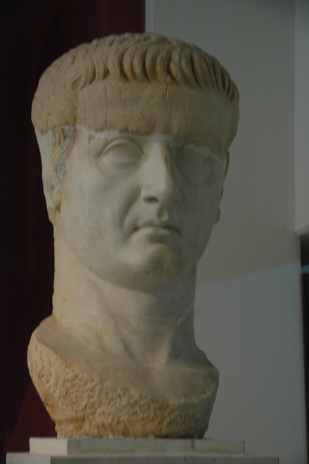 Lepcis Magna, Theater, Portrait of Tiberius