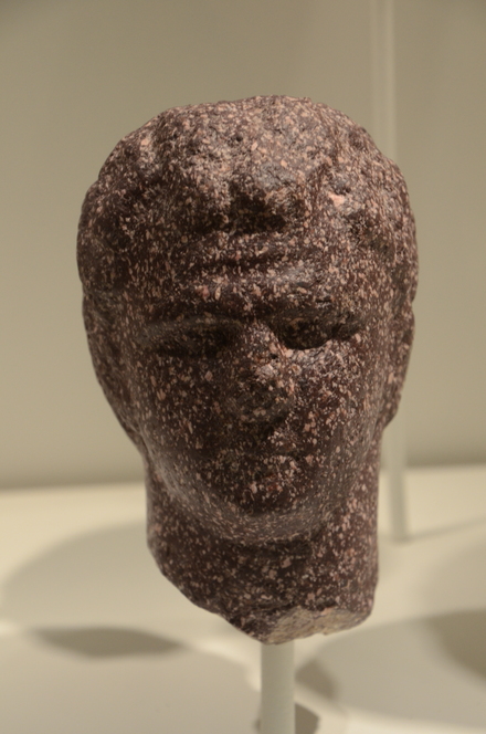 Granite head of emperor Nero