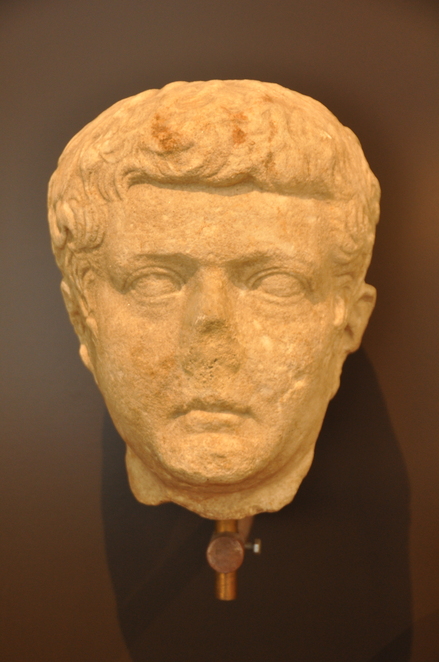 Head of emperor Tiberius