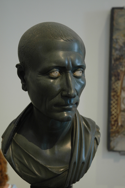 Bronze head of Julius Caesar