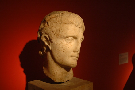 Marble head of prince Drusus Julius Caesar
