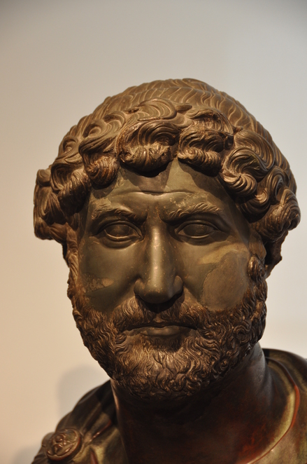 Bronze head of Hadrian