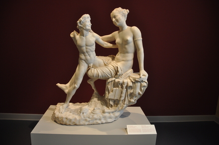 Sculpture showing Satyr and Hermaphrodite