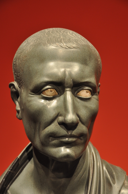 Bronze head of Julius Caesar