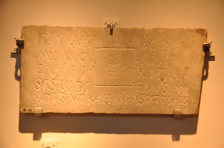 Rome, Christian tombstone of Paulus Asclepius