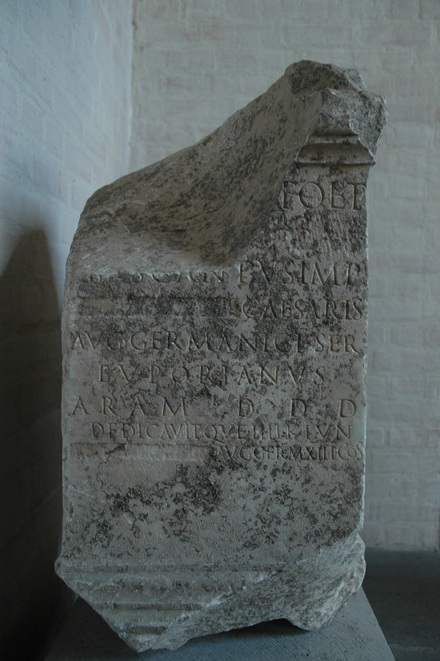 Altar dedicated to Helius and the Genius of emperor Domitian