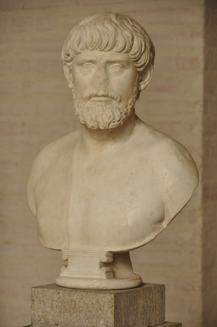 Bust of man, could be Apollodorus of Damascus,  the architect of emperor Trajan and Hadrian, if the inscription is correct