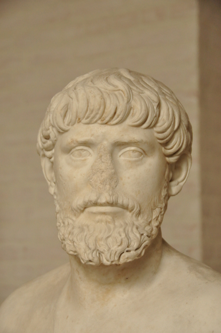 Bust of man, could be Apollodorus of Damascus,  the architect of emperor Trajan and Hadrian, if the inscription is correct