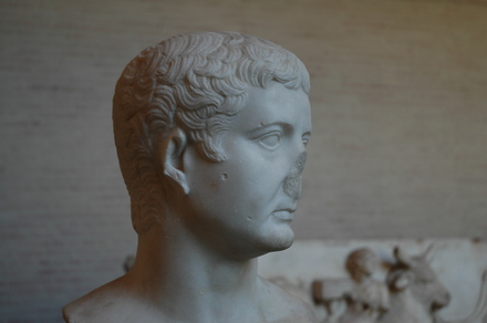 Head of emperor Tiberius