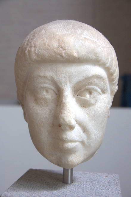 Head of emperor Arcadius in his youth