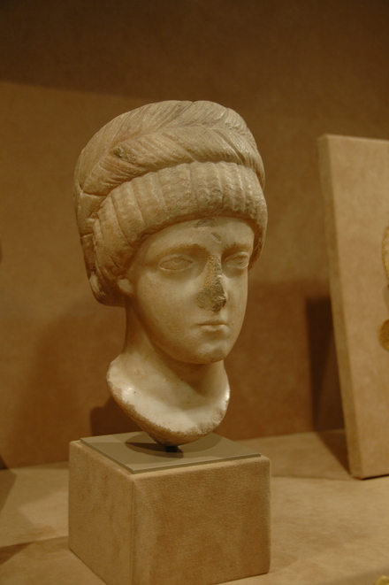 Head of empress Aelia Flaccilla, wife of emperor Theodosius I