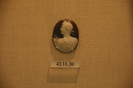Sardonyx cameo portrait of emperor August