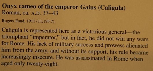 Onyx cameo of emperor Caligula