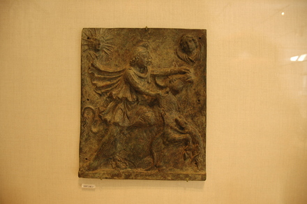 Bronze plaque of Mithas slaying the bull