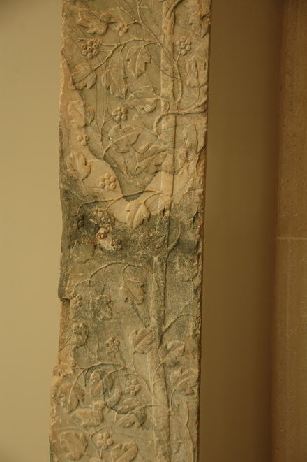 Marble pilaster with flowering motiv