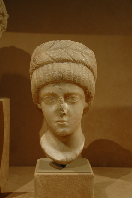 Head of empress Aelia Flaccilla, wife of emperor Theodosius I