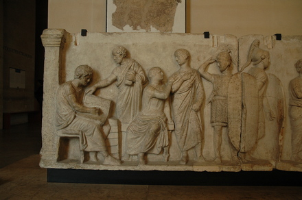 Altar with sacrificing soldiers