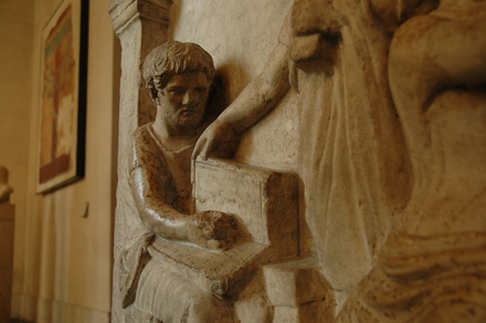 Altar with sacrificing soldiers