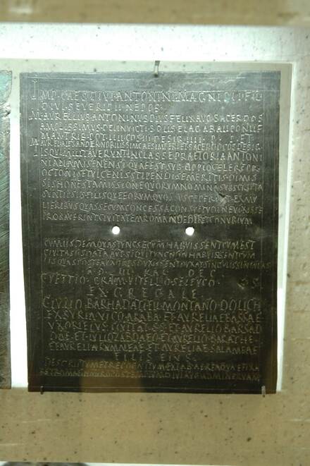 Certificate to the naval forces of Misenum