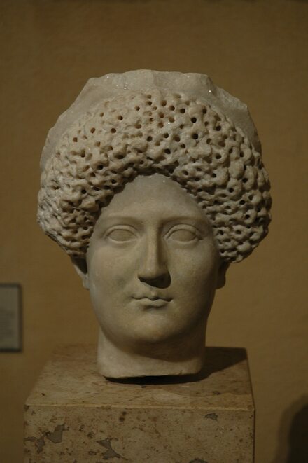 Head of empress Domitia Longina