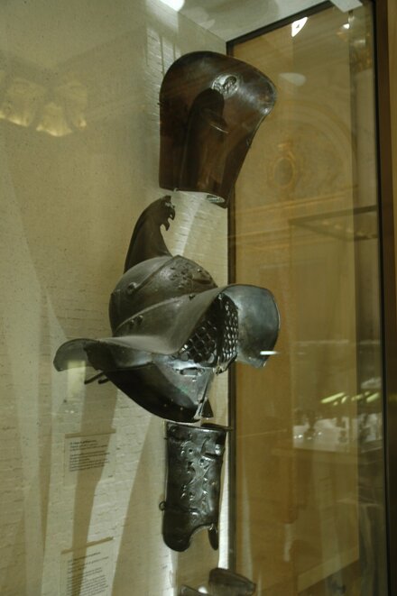Bronze gladiator helmet