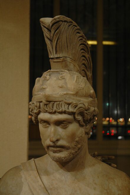 Statue of emperor Hadrian and his wife Lucilla as Mars and Venus