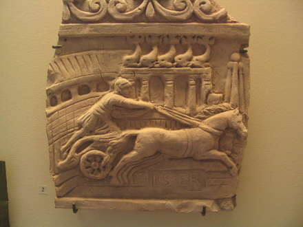 Relief with racing horses races