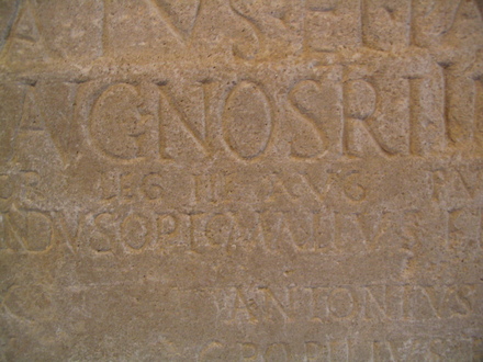 Roman inscription of legion III Augusta