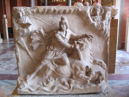 Relief with a double-faced Mithras