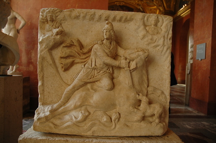 Relief with Mithras killing a bull